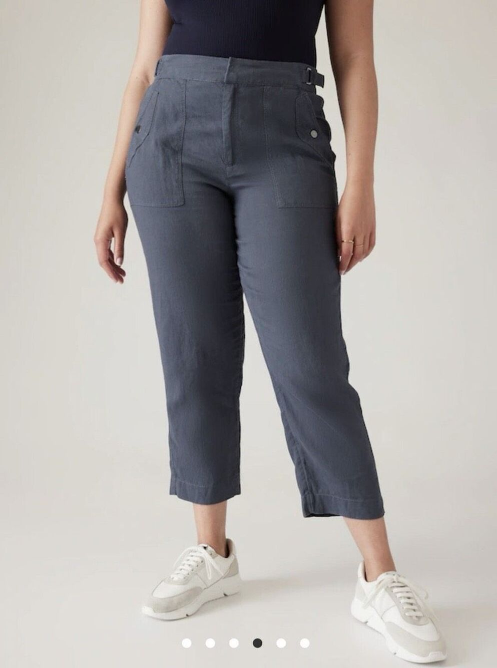 ✨Athleta Voyager Linen Granite Blue Sz 14 Pants✨